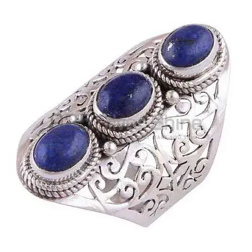 Solid 925 Silver Rings In Natural Lapis Gemstone 925SR3019_1