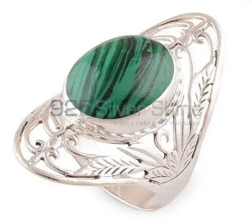 Solid 925 Silver Rings In Natural Malachite Gemstone 925SR2782_1