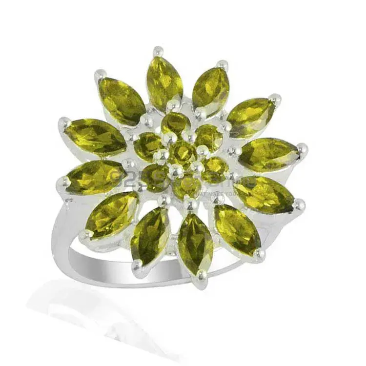 Solid 925 Silver Rings In Natural Peridot Gemstone 925SR2141_1