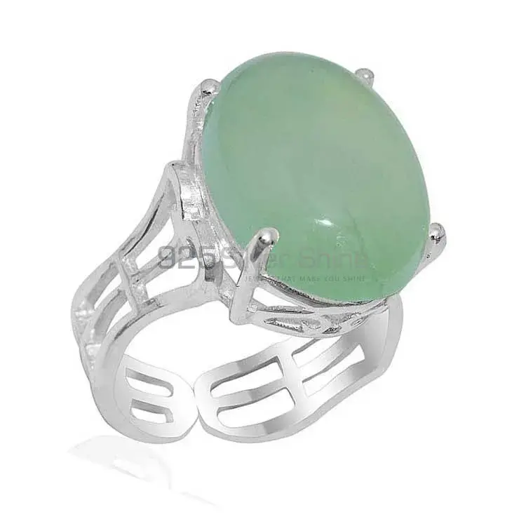 Solid 925 Silver Rings In Natural Prehnite Gemstone 925SR1904_1