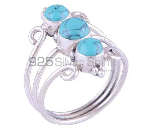 Solid 925 Silver Rings In Natural Turquoise Gemstone 925SR2861_0