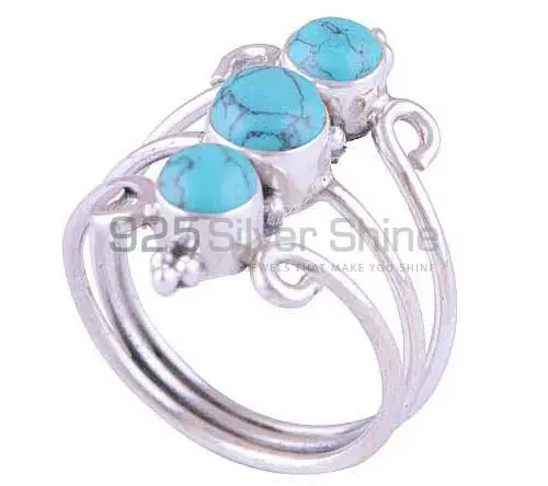 Solid 925 Silver Rings In Natural Turquoise Gemstone 925SR2861_1
