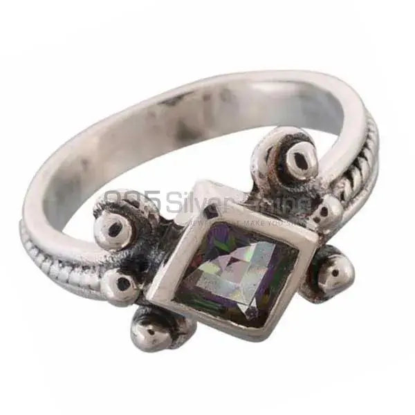 Natural Amethyst Cut Stone Silver Rings 925SR3666_1