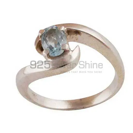 Solid 925 Silver Rings In Semi Precious Blue Topaz Gemstone 925SR3430_1