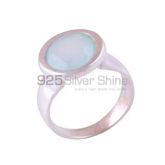 Solid 925 Silver Rings In Semi Precious Chalcedony Gemstone 925SR3860_1