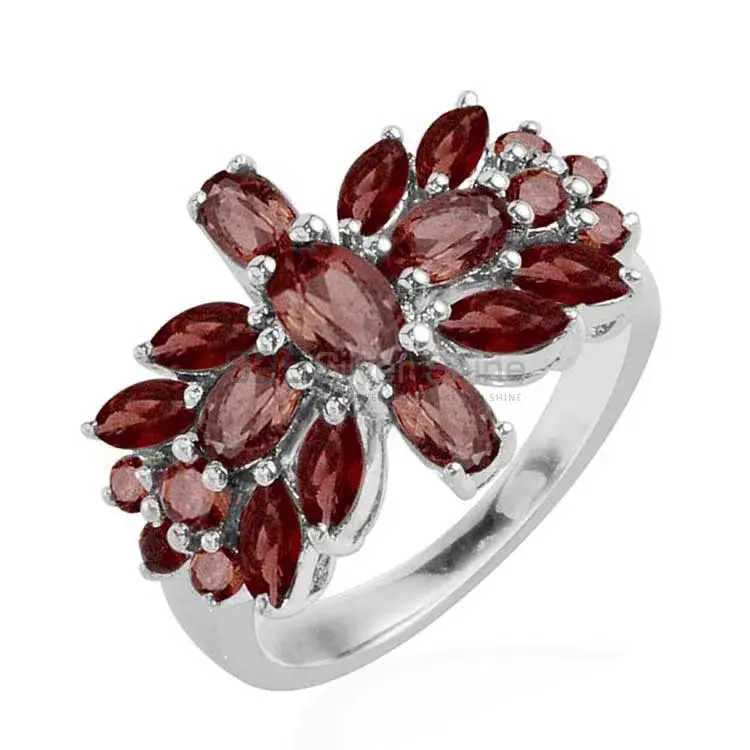 Solid 925 Silver Rings In Semi Precious Garnet Gemstone 925SR1759_0