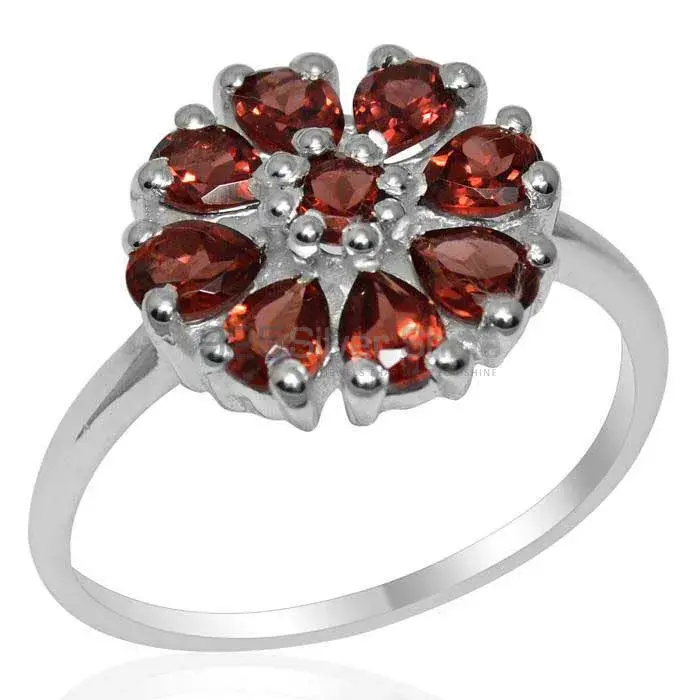 Solid 925 Silver Rings In Semi Precious Garnet Gemstone 925SR2063_0
