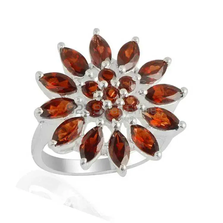 Solid 925 Silver Rings In Semi Precious Garnet Gemstone 925SR2142_1