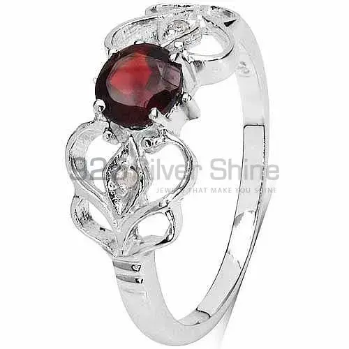 Natural Garnet Sterling Silver Rings Jewelry 925SR3178_1