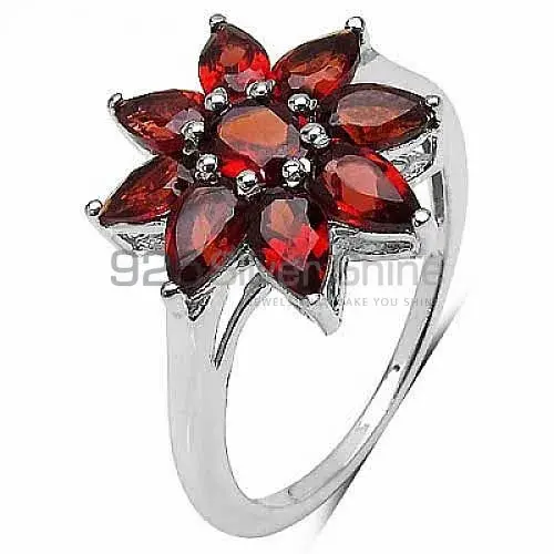 Solid 925 Silver Rings In Semi Precious Garnet Gemstone 925SR3351_2