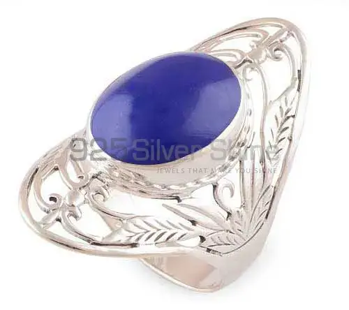 Solid 925 Silver Rings In Semi Precious Lapis Gemstone 925SR2783_1