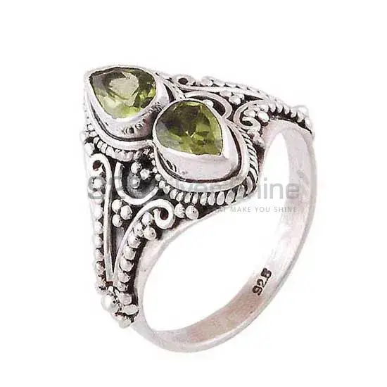 Fine Work Sterling Silver Peridot Rings 925SR3939_1