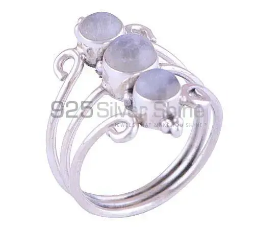 Solid 925 Silver Rings In Semi Precious Rainbow Moonstone 925SR2862_0