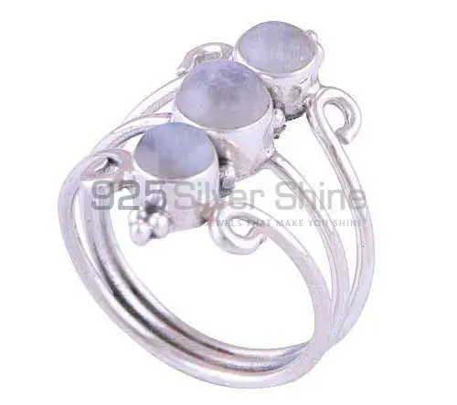 Solid 925 Silver Rings In Semi Precious Rainbow Moonstone 925SR2862_1