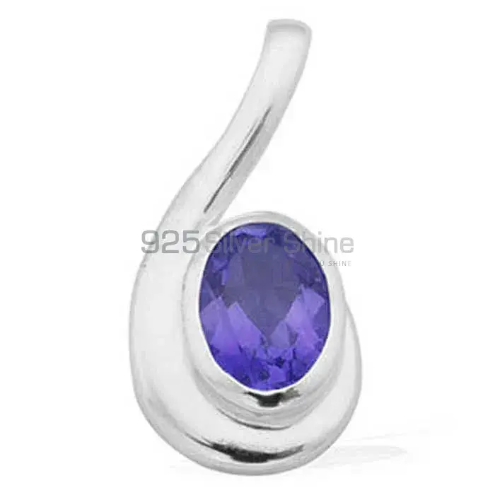 Solid Sterling Silver Pendants In Amethyst Gemstone Jewelry 925SP1617_0