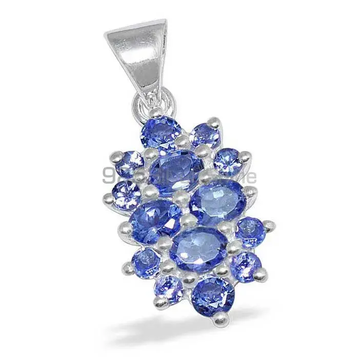 Solid Sterling Silver Pendants In Iolite Gemstone Jewelry 925SP1367_1