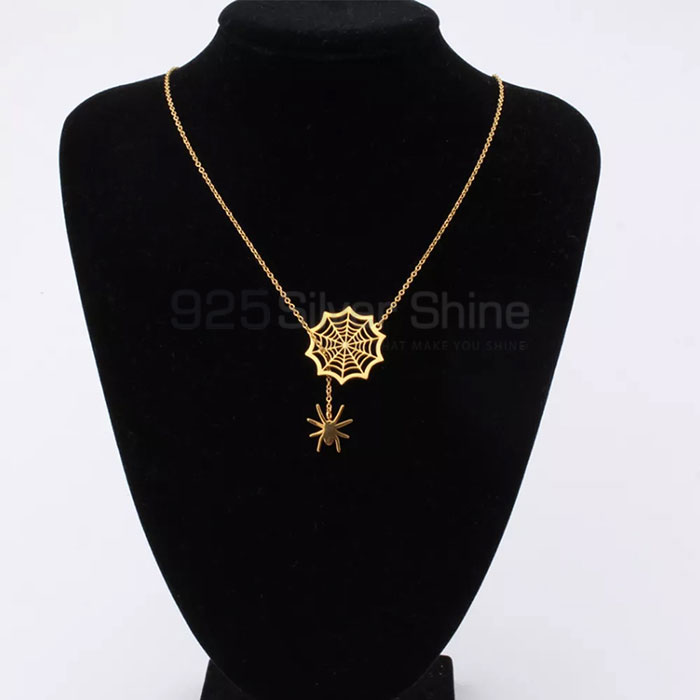 Spider Necklace, Hand Made Animal Minimalist Necklace In 925 Sterling Silver AMN173_1