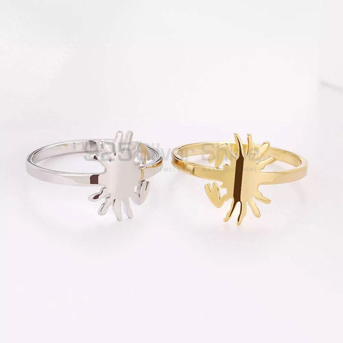 Spider Ring, Animal Minimalist Rings In 925 Sterling Silver AMR297_2