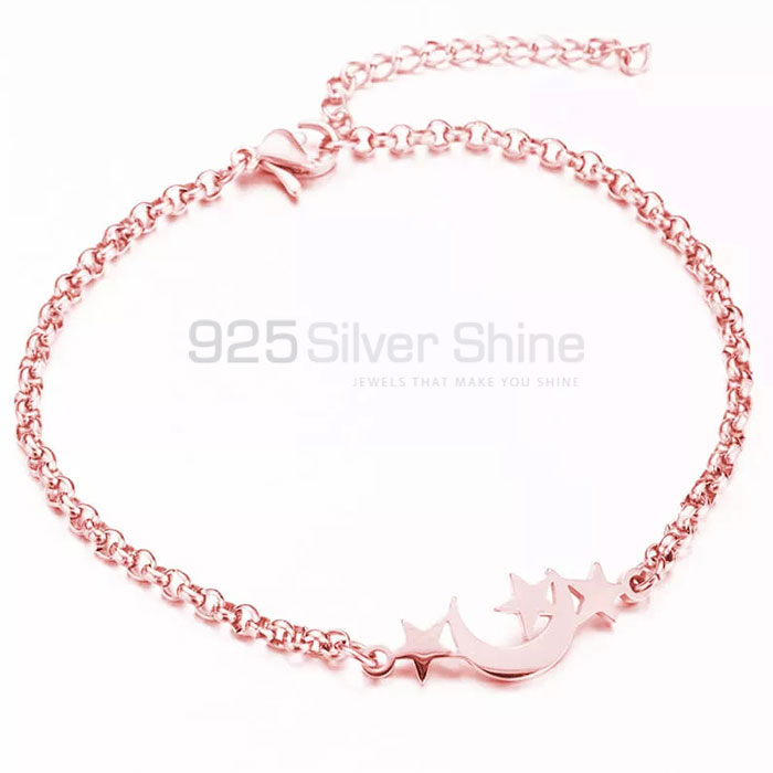 Star And Moon Minimalist Bracelet In Sterling Silver MOMB381_1