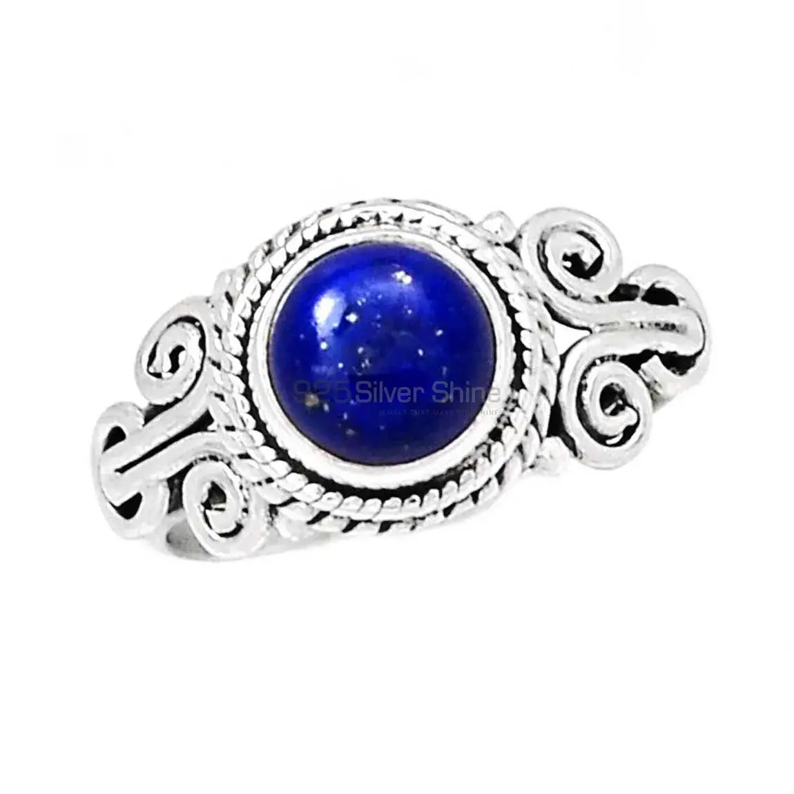 Sterling Silver Rings In Lapis Gemstone 925SR2321_1