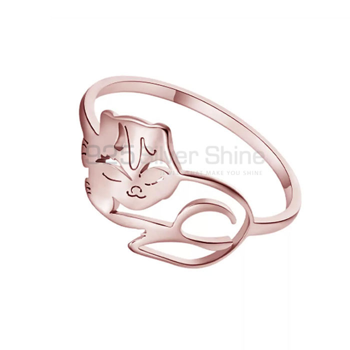 Sterling Silver Flower Design Minimalist Ring Jewelry FWMR236_1