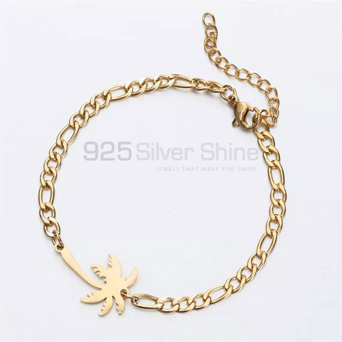 Sterling Silver Palm Tree Handmade Bracelet For Women's TOLMB591_1
