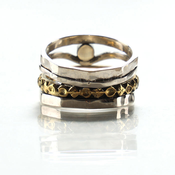 Turquoise sterling silver tow tone rings SSR142-1_0