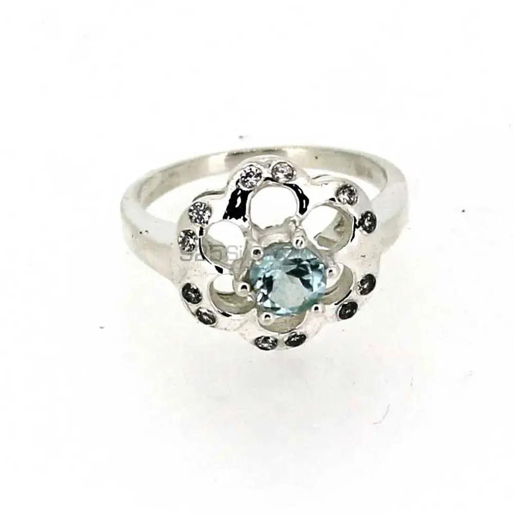 Stunning Blue Topaz Gemstone Ring In 925 Silver 925SR041-4_2