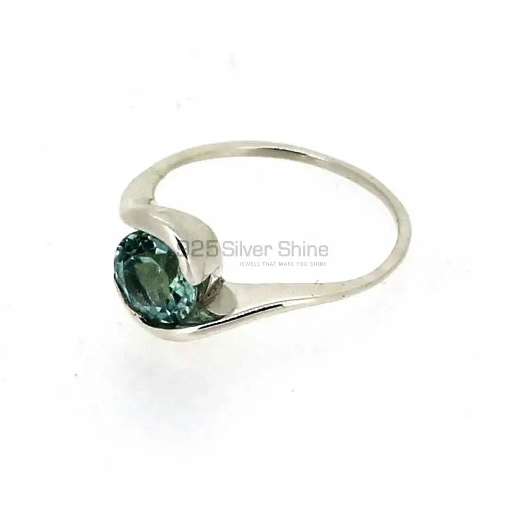 Stunning Blue Topaz Gemstone Ring In Solid Silver 925SR023-5_1