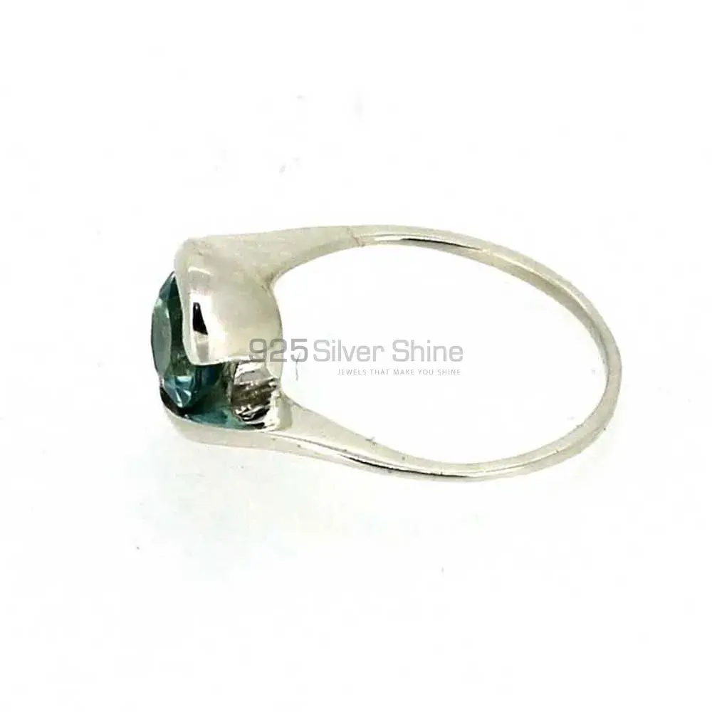 Stunning Blue Topaz Gemstone Ring In Solid Silver 925SR023-5_2