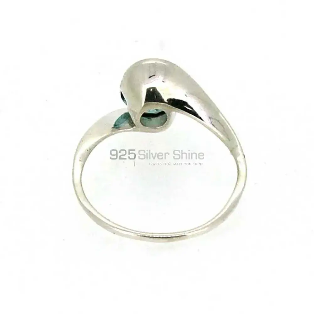 Stunning Blue Topaz Gemstone Ring In Solid Silver 925SR023-5_3