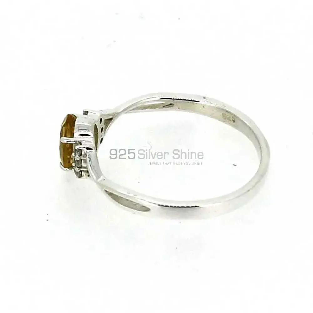 Citrine Oval Stone Sterling Silver Rings 925SR051-1_2