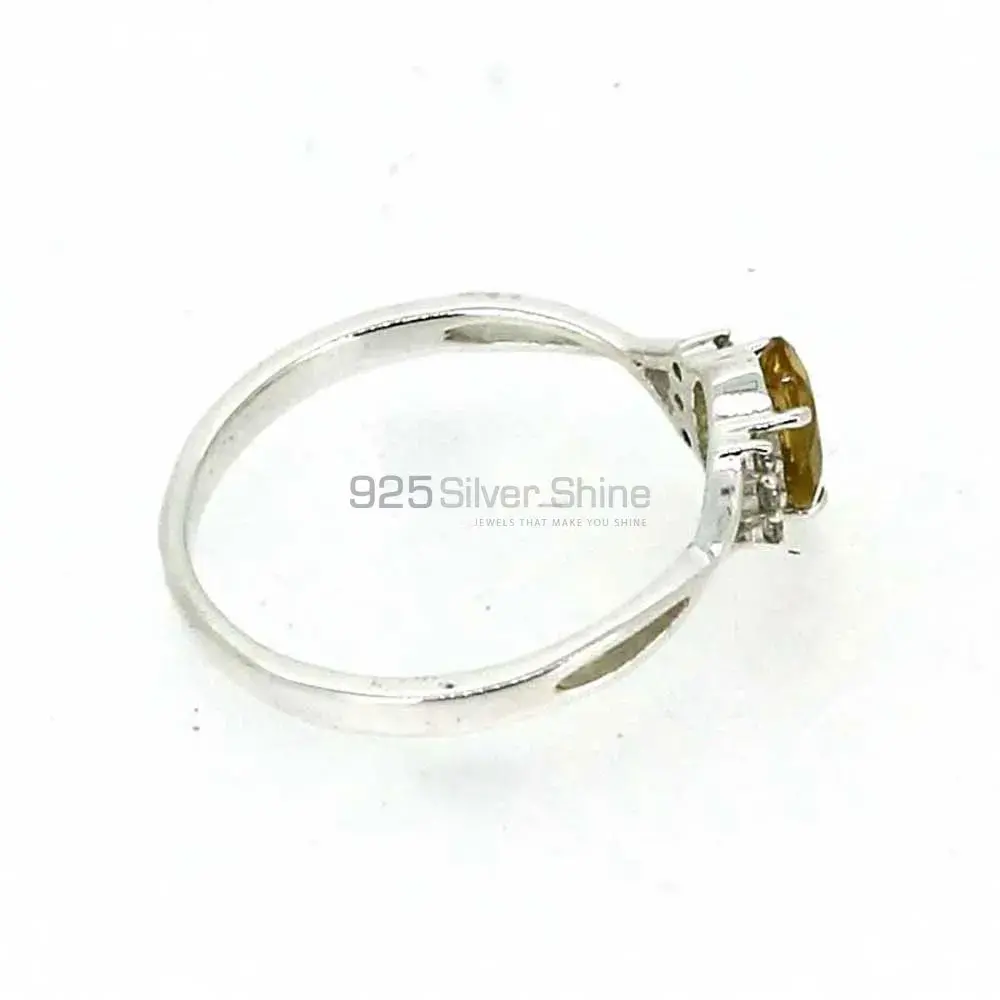 Citrine Oval Stone Sterling Silver Rings 925SR051-1_4