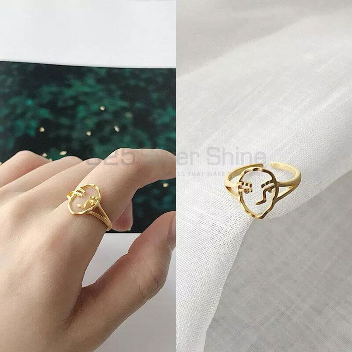 Stunning Face Minimalist Handmade Ring In 925 Sterling Silver FCMR102_1