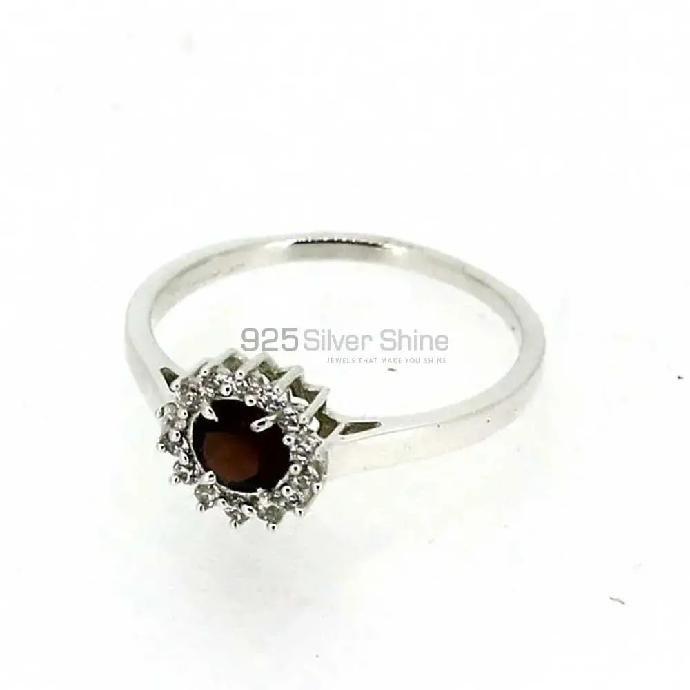 Sterling Silver Garnet Gemstone Anniversary Rings 925SR050-1_1