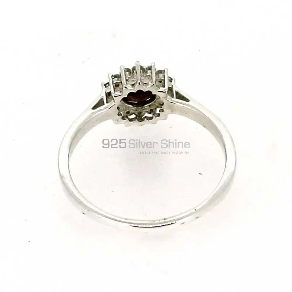 Sterling Silver Garnet Gemstone Anniversary Rings 925SR050-1_3