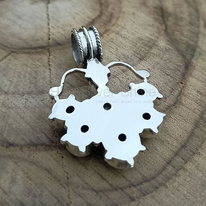 Stunning Multi Stone Pendant In Sterling Silver Jewelry 925NSP21_2