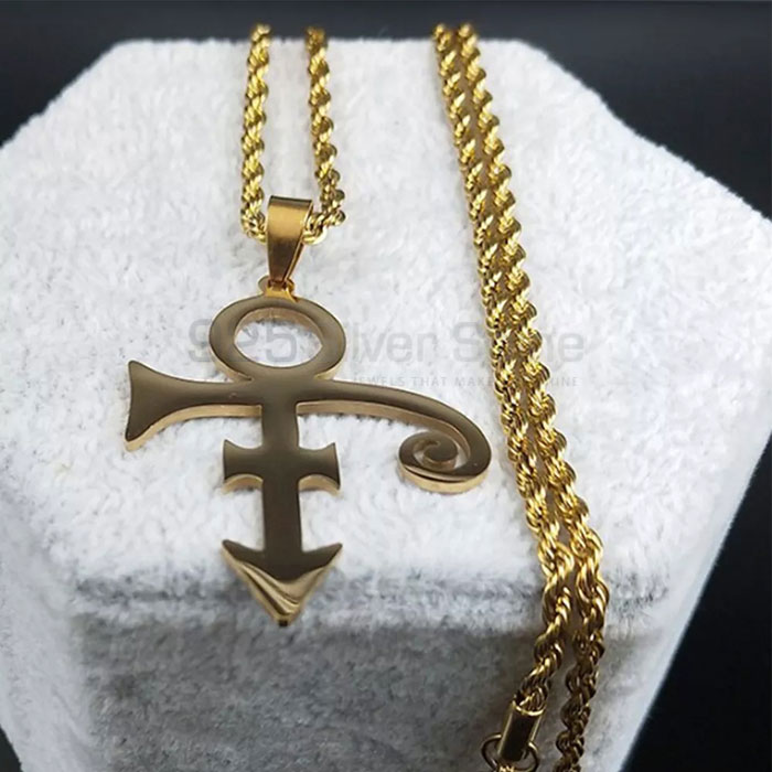 Stunning Prince Symbol Minimalist Necklace In Sterling Silver SMMN561_1
