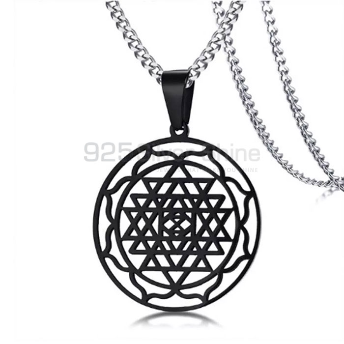 Stunning Sri Yantra Chakra Pendant Necklace In 925 Silver SMMN566_0