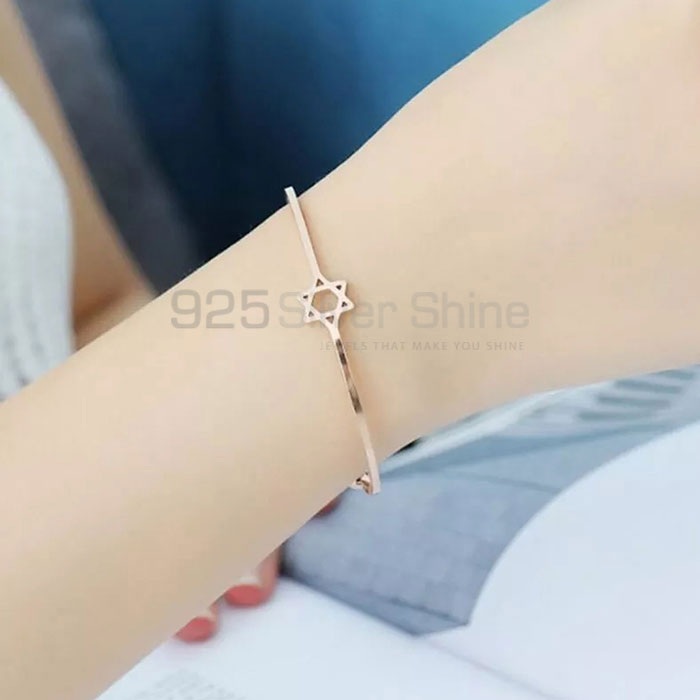 Stunning Star Charm Bangle Bracelet In 925 Silver STMR469_1