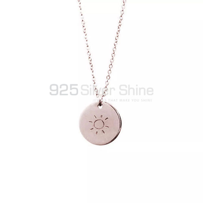 Stunning Sunflower Charm Necklace In Sterling Silver MOMN395_0