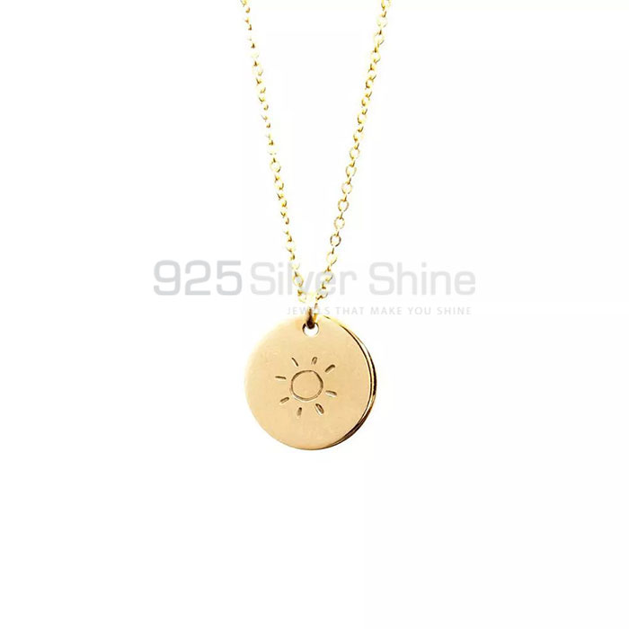 Stunning Sunflower Charm Necklace In Sterling Silver MOMN395_1