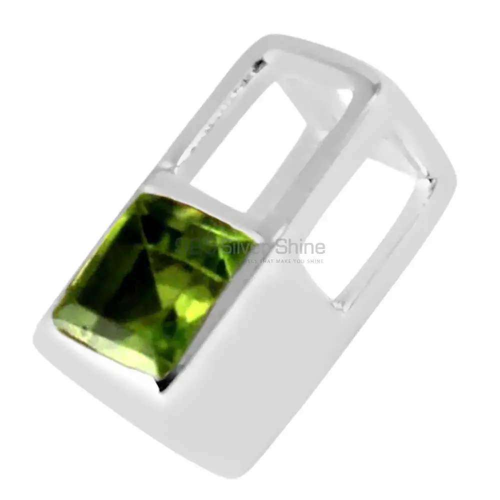 925 Fine Silver Pendants In Peridot Gemstone Jewelry 925SP263-6_0