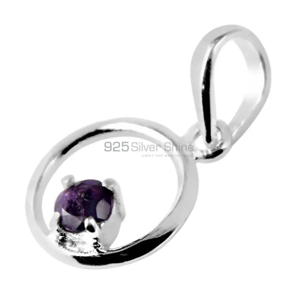 925 Solid Silver Pendants In Amethyst Gemstone Jewelry 925SP247-4_1