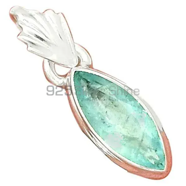 925 Solid Silver Pendants In Blue Topaz Gemstone Jewelry 925SP156_10