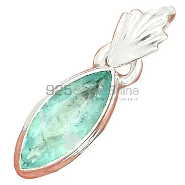 925 Solid Silver Pendants In Blue Topaz Gemstone Jewelry 925SP156_11