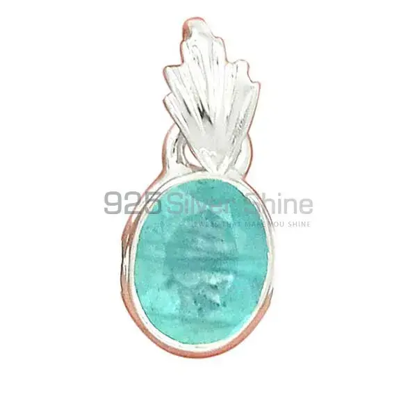 925 Solid Silver Pendants In Blue Topaz Gemstone Jewelry 925SP156_5
