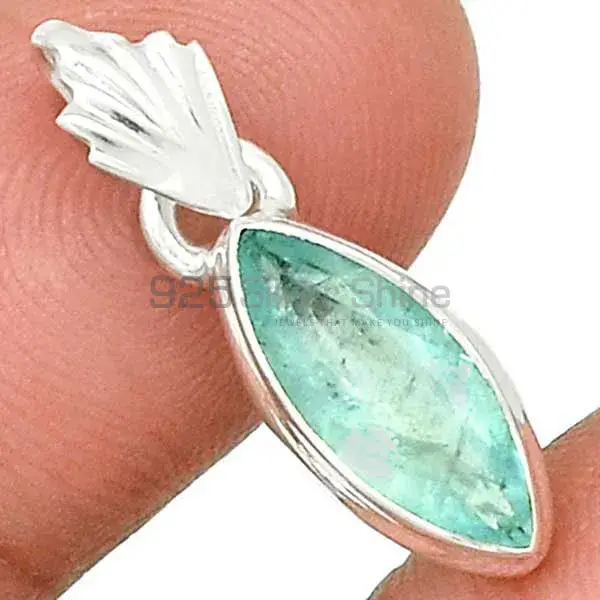 925 Solid Silver Pendants In Blue Topaz Gemstone Jewelry 925SP156_9