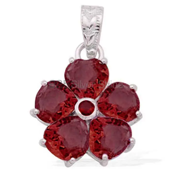 925 Solid Silver Pendants In Garnet Gemstone Jewelry 925SP1579