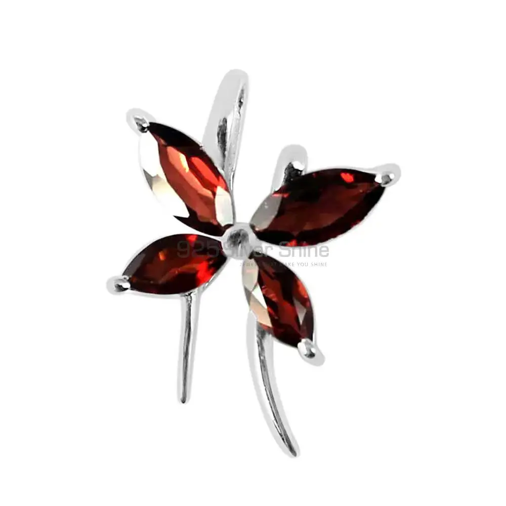 925 Solid Silver Pendants In Garnet Gemstone Jewelry 925SP223-1_1